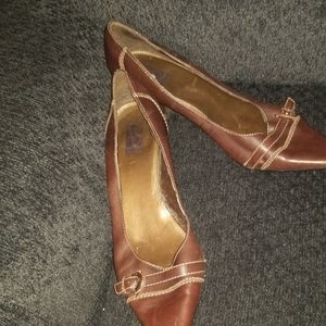 Brown pumps